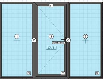 INSIDE AND OUTSIDE OPENING CASEMENT DOOR WITH TWO SIDE FIX