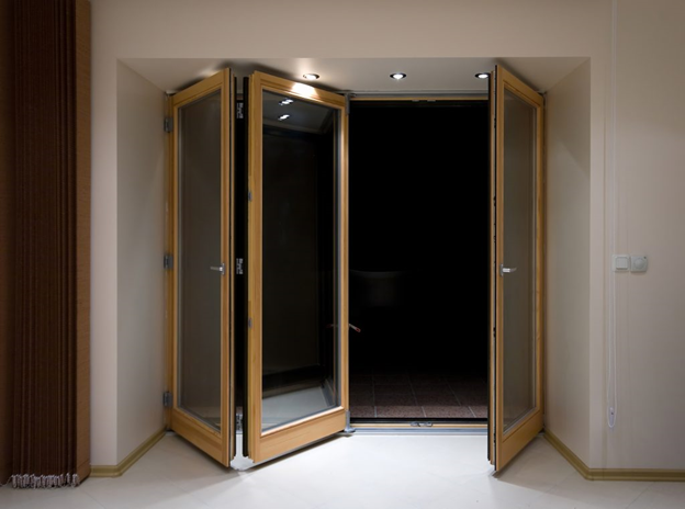 A door with glass panels Description automatically generated with medium confidence